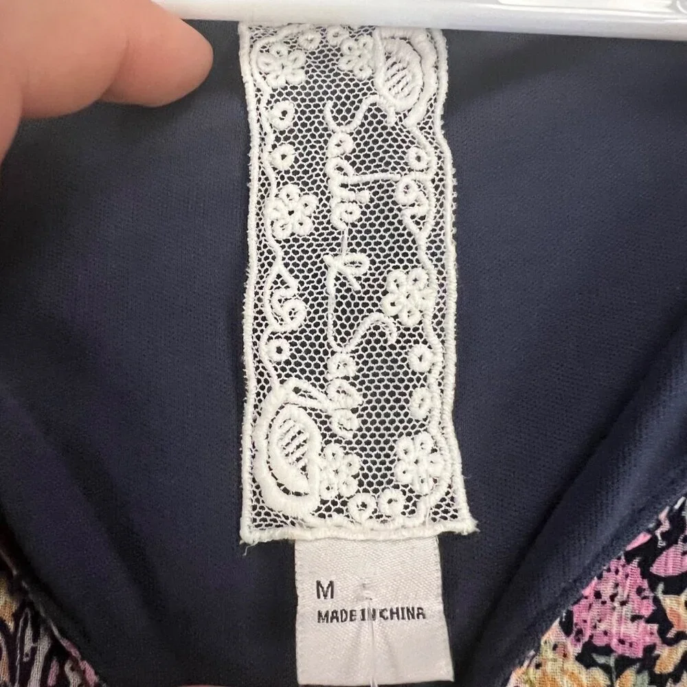 Sadie & Sage Women's Floral A-Line Dress Long Sleeve Size Medium